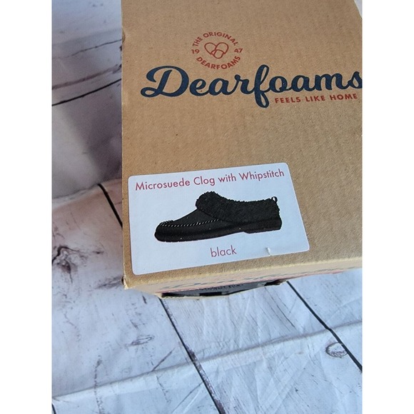 Dearfoams Woman's Indoor/Outdoor Memory Foam Clog Slippers BLACK L 9-10 NWB - Picture 2 of 5
